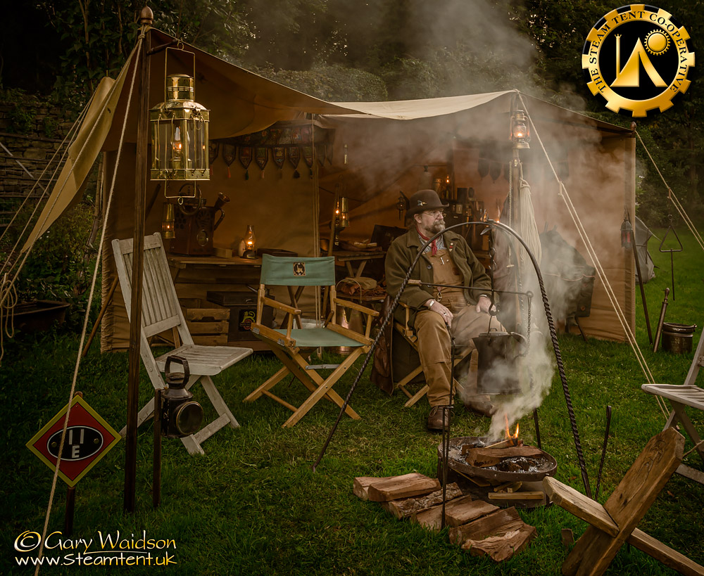 Old School Camping with the Baker-Tent. The Steam Tent Co-operative.  Gary Waidson - www.Steamtent.uk