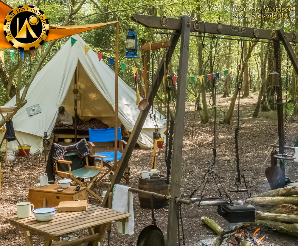 Our Bell Tent - The Easter Tea Party 2019 - The Steam Tent Co-operative. © Gary Waidson - www.Steamtent.uk
