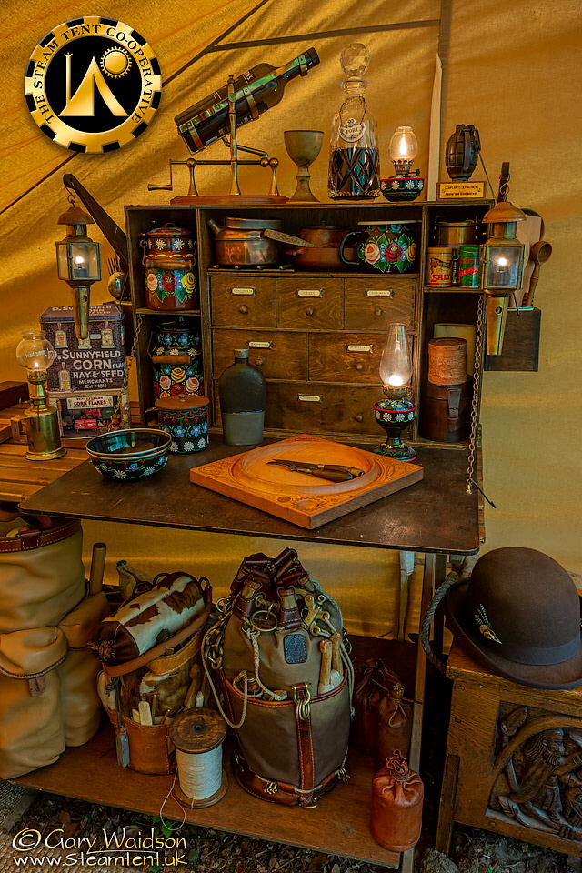 Chuck Box in use at Bushmoot 2021 - The Steam Tent Co-operative.  Gary Waidson - www.Steamtent.uk