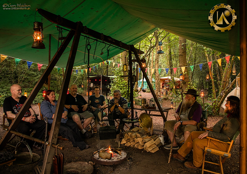 Steam Tent Corner at the Bushmoot 2024- The Steam Tent Co-operative. © Gary Waidson - www.Steamtent.uk