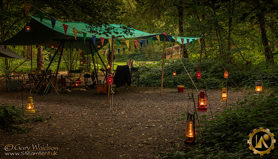 Steam Tent Corner at the Bushmoot 2024- The Steam Tent Co-operative. © Gary Waidson - www.Steamtent.uk