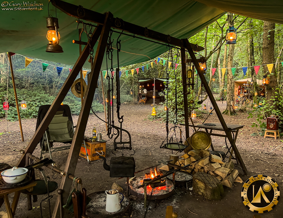 The Fire Rig - Steam Tent Corner at the Bushmoot 2024 - The Steam Tent Co-operative. © Gary Waidson - www.Steamtent.uk