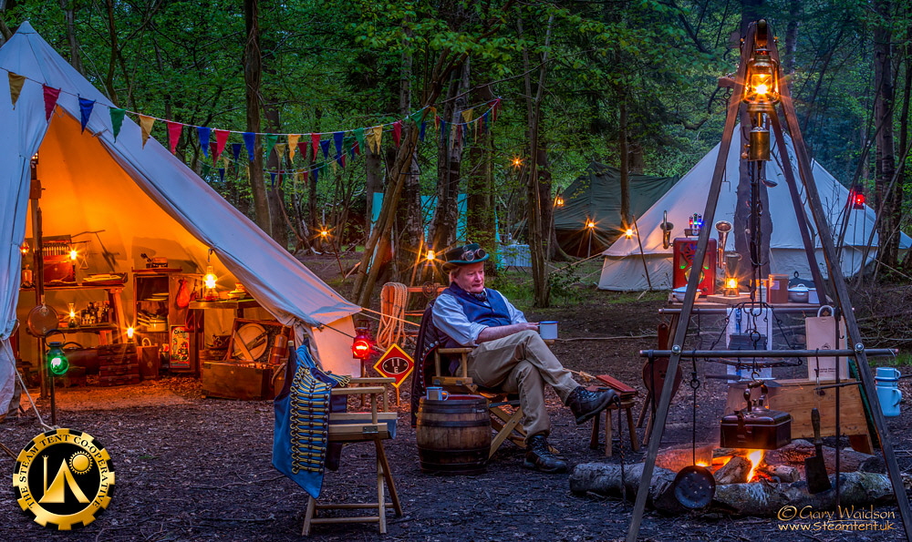 The Communal Fire, The Heart of the Camp. The Steam Tent Co-operative.  Gary Waidson - www.Steamtent.uk