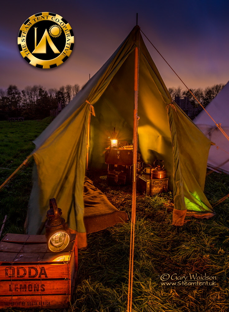 A small WallTent. - The Steam Tent Co-operative.  Gary Waidson - www.Steamtent.uk
