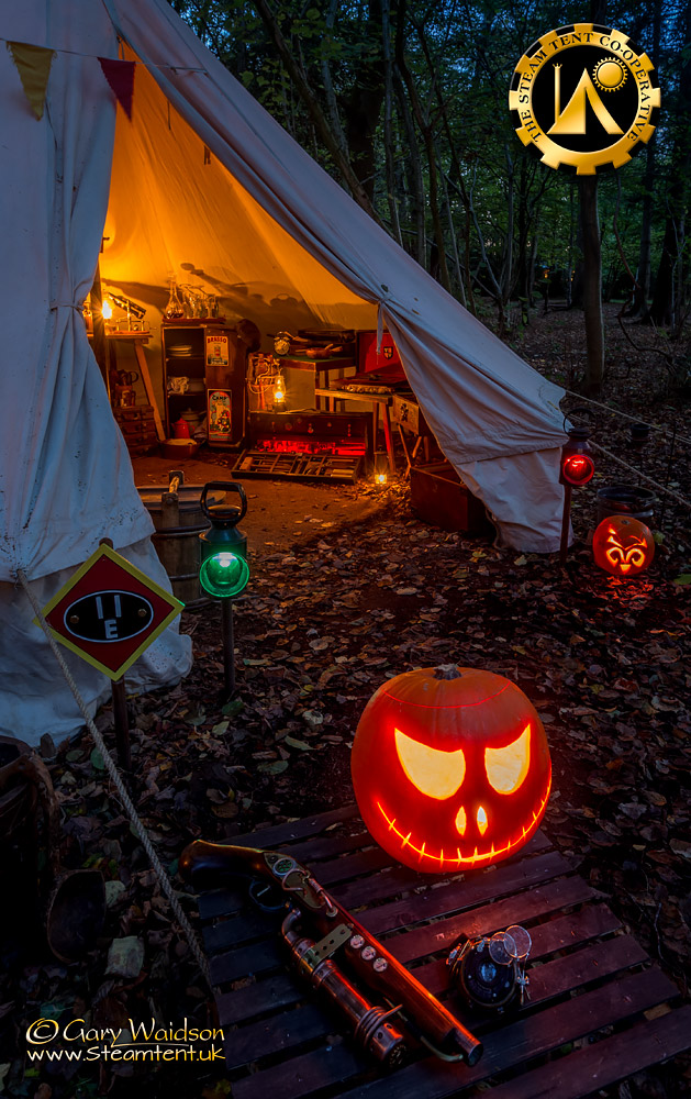 Bell Tent - Steampunk Halloween - The Steam Tent Co-operative.  Gary Waidson - www.Steamtent.uk